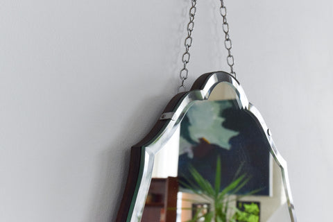 Vintage Frameless Bevelled Mirror