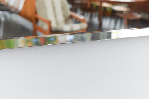Vintage Frameless Bevelled Wall Mirror