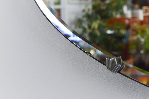Vintage Frameless Bevelled Mirror