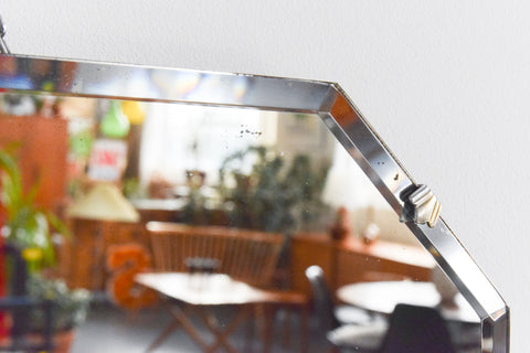Vintage Frameless Bevelled Mirror