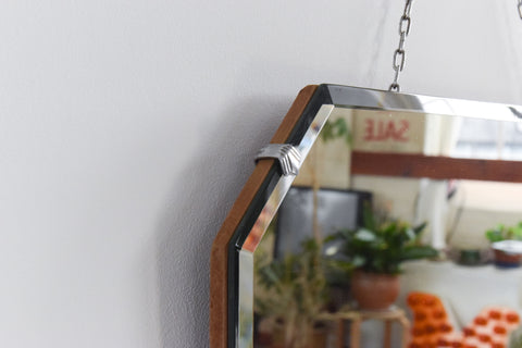 Vintage Frameless Bevelled Mirror