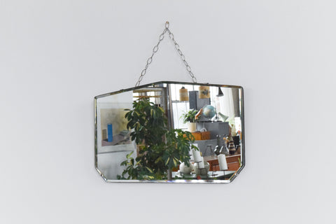 Vintage Frameless Bevelled Mirror