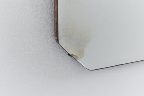 Vintage Frameless Bevelled Mirror