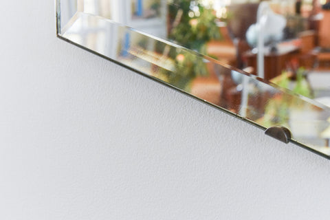 Vintage Frameless Bevelled Mirror