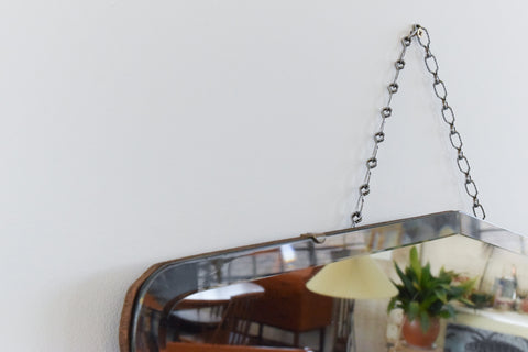 Vintage Frameless Bevelled Mirror