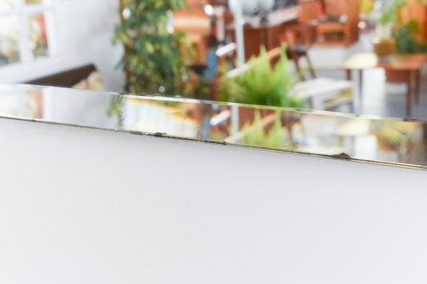 Vintage Frameless Bevelled Mirror