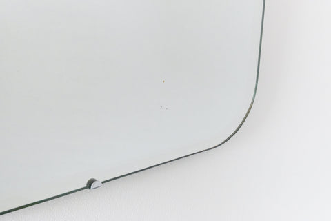 Vintage Frameless Bevelled Wall Mirror