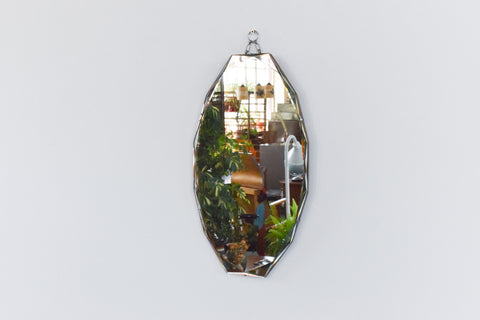 Vintage Frameless Curved Bevelled Mirror