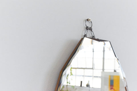 Vintage Frameless Curved Bevelled Mirror