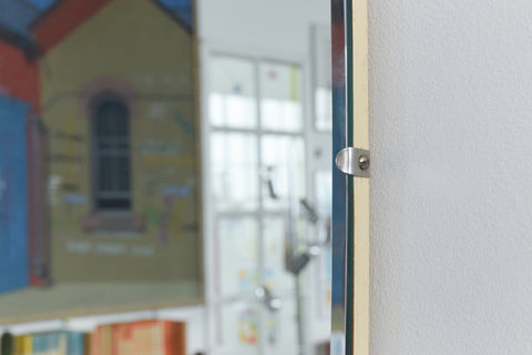 Vintage Long Frameless Bevelled Mirror