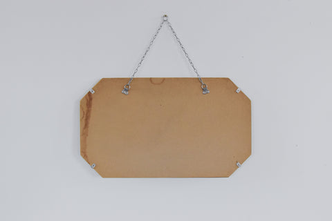Vintage Frameless Octagonal Scollop Bevelled Mirror