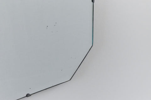 Vintage Frameless Portrait Octagonal Bevelled Mirror