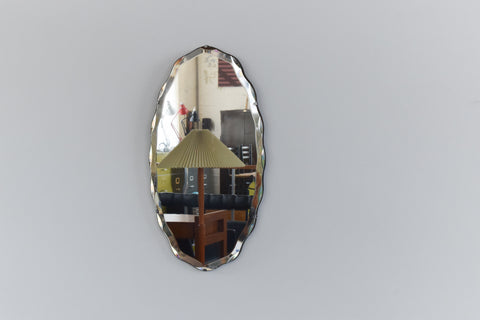 Vintage Frameless Wavy Bevelled Mirror