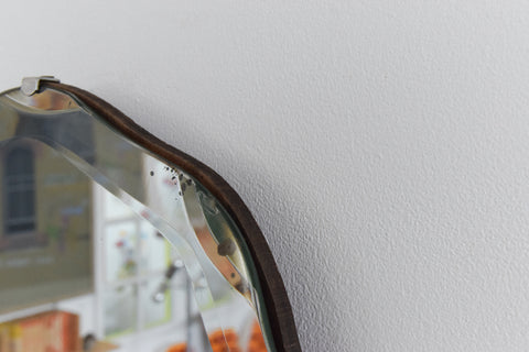 Vintage Frameless Wavy Bevelled Mirror