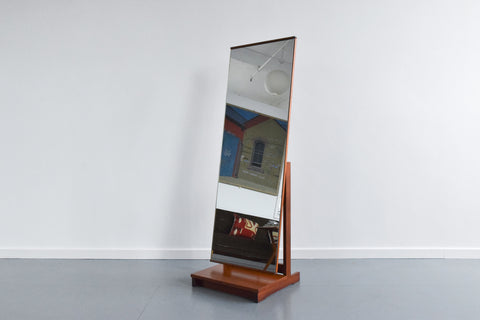 Vintage Free Standing Teak Cantata Range Cheval Mirror by Stag