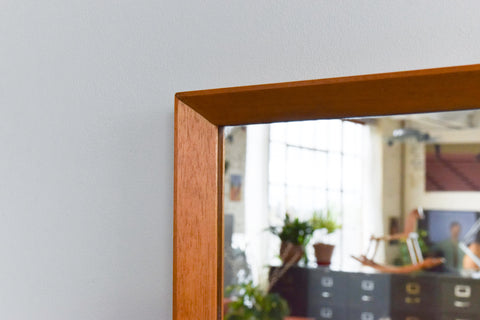 Vintage Extra Long Full Length Wooden Framed Wall Mirror