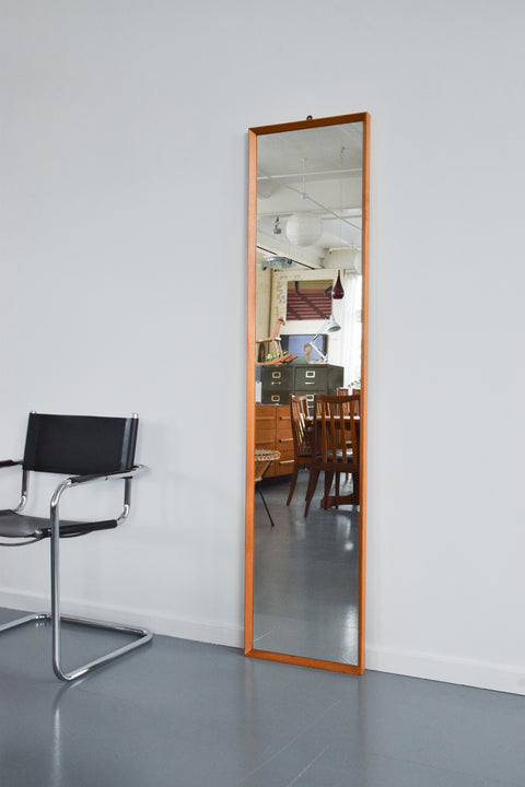 Vintage Extra Long Full Length Wooden Framed Wall Mirror