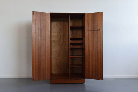 Vintage Double Teak Fresco Gentleman's Wardrobe by G Plan