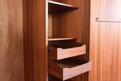 Vintage Double Teak Fresco Gentleman's Wardrobe by G Plan