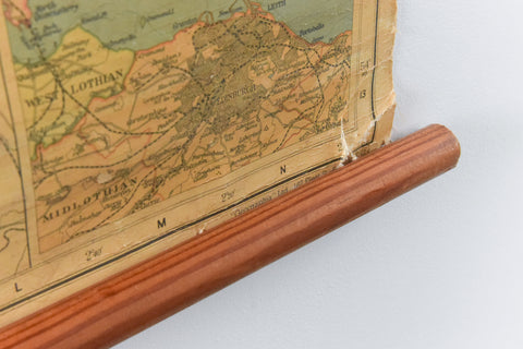 Vintage Geographia Wall Map of Scotland by P. H. Thorpe
