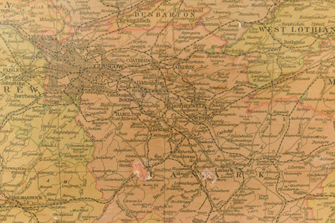 Vintage Geographia Wall Map of Scotland by P. H. Thorpe