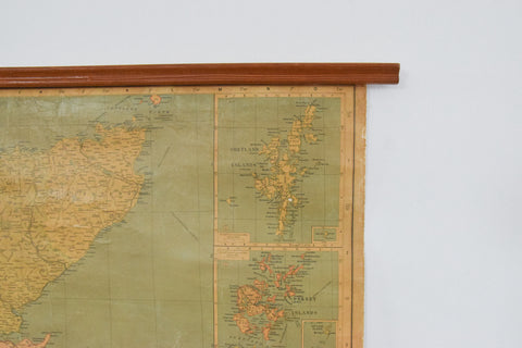 Vintage Geographia Wall Map of Scotland by P. H. Thorpe