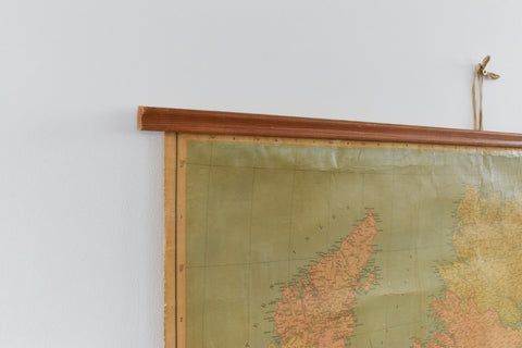 Vintage Geographia Wall Map of Scotland by P. H. Thorpe