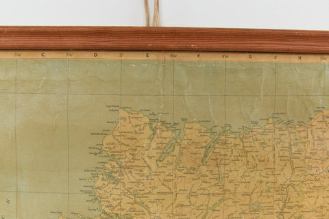 Vintage Geographia Wall Map of Scotland by P. H. Thorpe