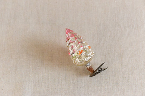 Vintage Glass Christmas Tree Clip On Decoration / Ornament