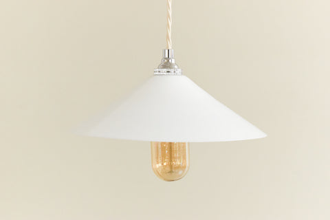 Vintage White Opaque Glass Pendant Light Shade