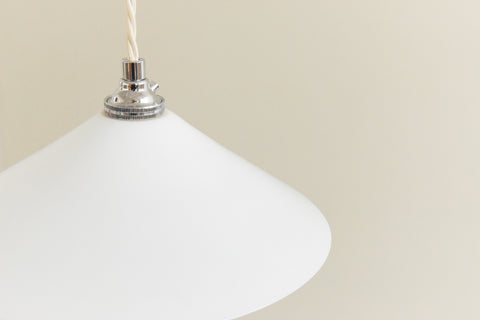 Vintage White Opaque Glass Pendant Light Shade