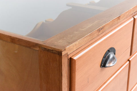 Vintage Glazed Haberdashery Cabinet / Counter with Drawers