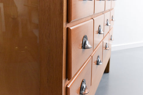 Vintage Glazed Haberdashery Cabinet / Counter with Drawers