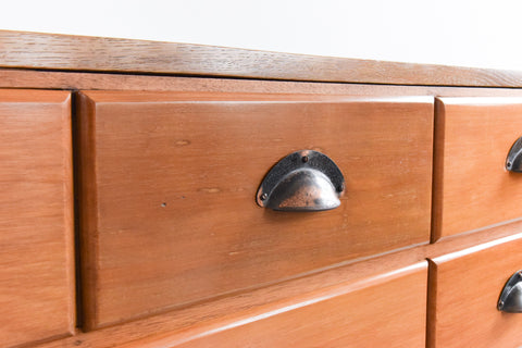Vintage Glazed Haberdashery Cabinet / Counter with Drawers
