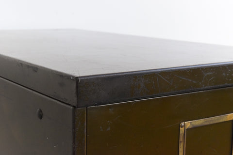 Vintage Green 5 Drawer Filing Cabinet