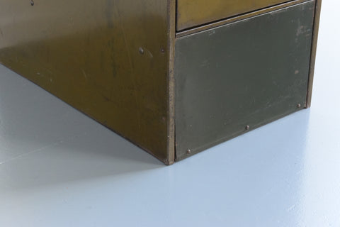 Vintage Green 5 Drawer Filing Cabinet