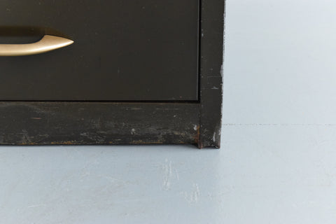 Vintage Green Metal Four Drawer Filing Cabinet