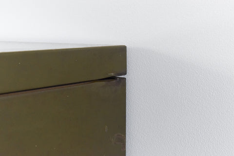 Vintage Green Metal Filing Cabinet