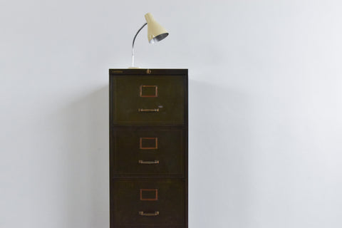 Vintage Green Metal Filing Cabinet