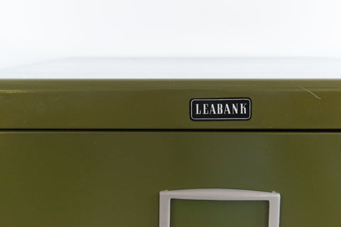 Vintage Green Metal Filing Cabinet by Leabank