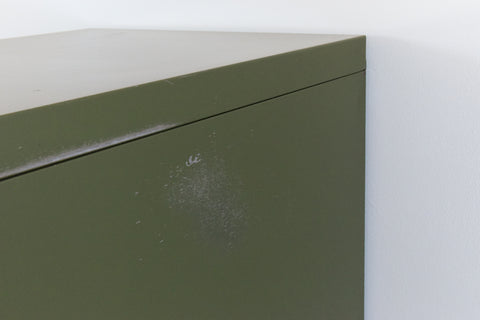 Vintage Green Metal Filing Cabinet by Leabank