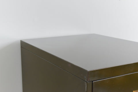 Vintage Green Metal Filing Cabinet by Shannon Systems
