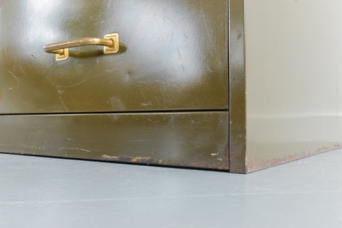Vintage Green Metal Filing Cabinet by Shannon Systems