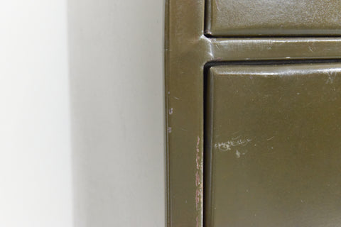 Vintage Green Metal Filing Cabinet by Howden