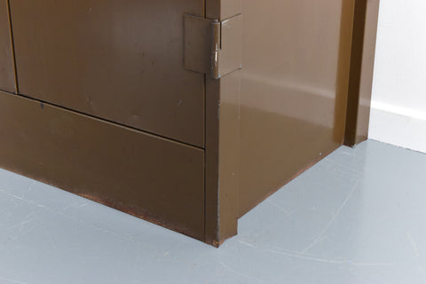 Vintage Green Metal Industrial Double Door Locker / Cabinet by Art Metal