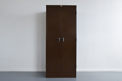 Vintage Green Metal Industrial Double Door Locker / Cabinet by Art Metal