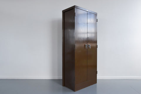 Vintage Green Metal Industrial Double Door Locker / Cabinet by Art Metal