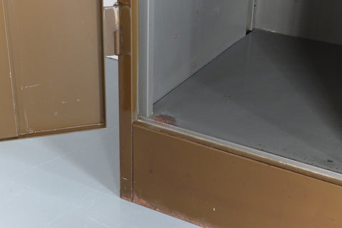 Vintage Green Metal Industrial Double Door Locker / Cabinet by Art Metal