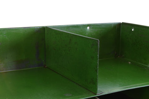 Vintage Green Metal Industrial Wall Mounted Pigeonhole Shelves
