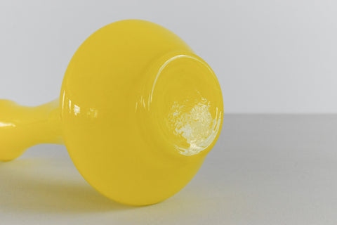 Vintage Yellow Opaline Glass Vase
